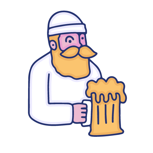 Wicked Dicey Mascot Beer Man