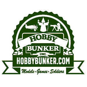 Sl300 Wicked Dicey Green Circular Hobby Bunker Logo Featuring a Banner Reading hobby Bunker Inc and the Website Hobbybunkercom with Small Figures and the Slogan modsgamessoldiers
